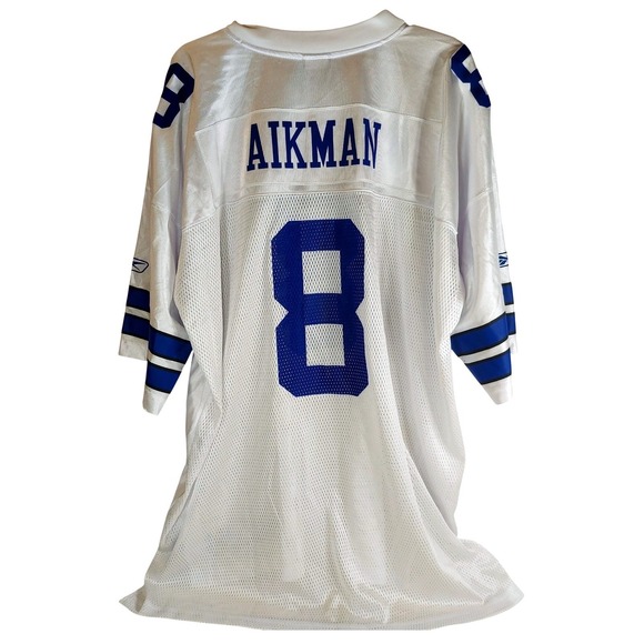 Dallas Cowboys Troy Aikman 8 White Reebok NFL Jersey 3XL - Picture 3 of 7